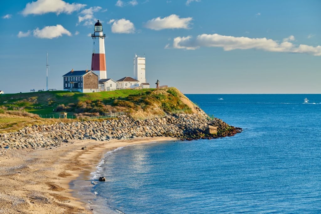 Montauk Lighthouse and beach long island ny